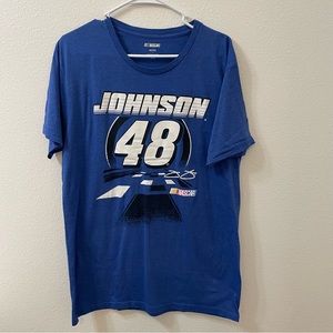 Nascar Jimmie Johnson t shirt blue large